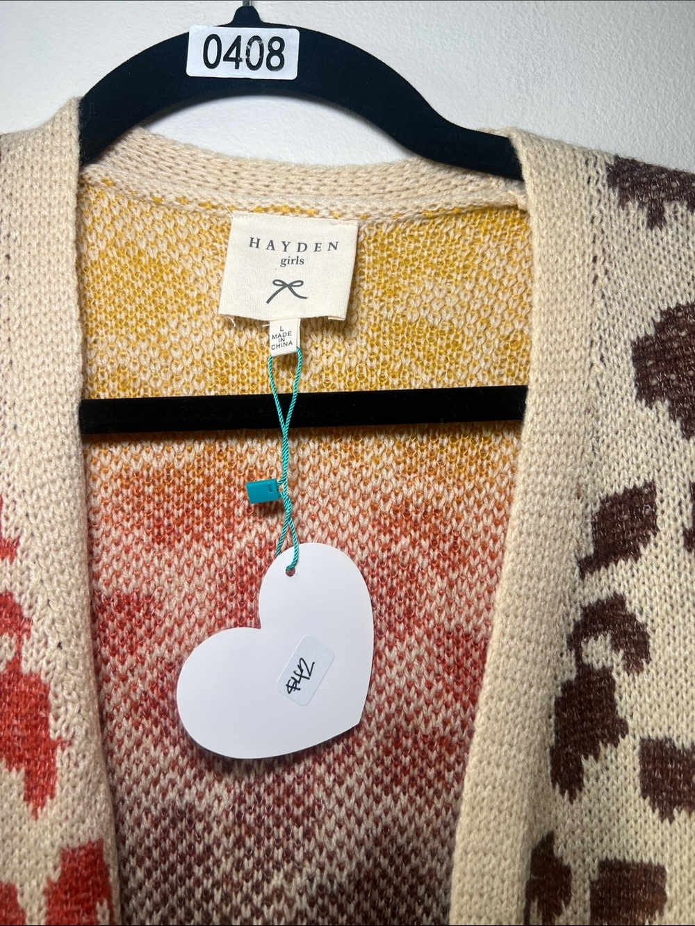 Hayden Girls Multi Leopard-Print Open Cardigan - Picture 2 of 4
